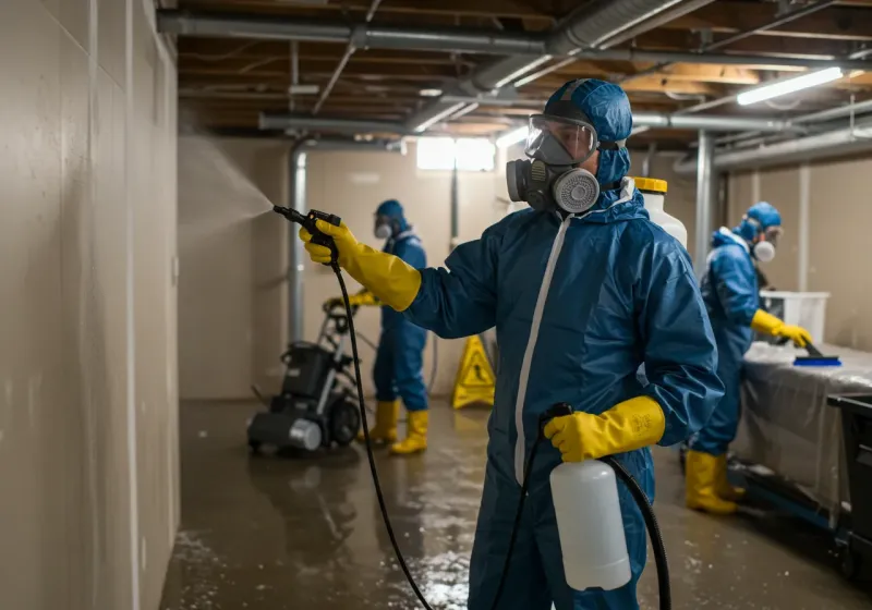 Basement Sanitization and Antimicrobial Treatment process in Koloa, HI